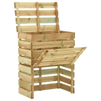Tuincompostbakken 4 st 80x50x100 cm ge&iuml;mpregneerd grenenhout