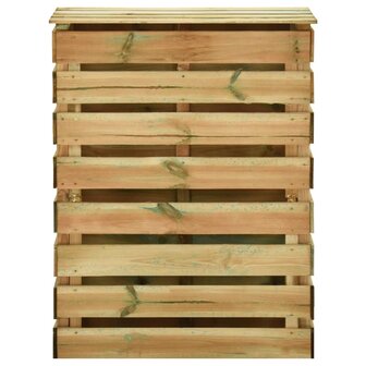 Tuincompostbakken 4 st 80x50x100 cm ge&iuml;mpregneerd grenenhout