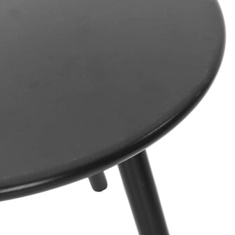 Tuinstoelenset 3-delig poly rattan zwart en wit