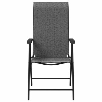 Tuinstoelen 4 st inklapbaar poly rattan grijs