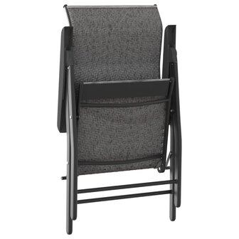 Tuinstoelen 4 st inklapbaar poly rattan grijs