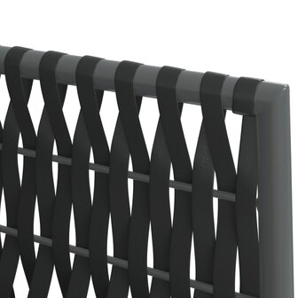 Tuinstoelen 6 st met kussens 54x61x83 cm poly rattan zwart