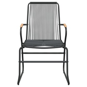 Tuinstoelen 4 st 58x59x85,5 cm PVC-rattan zwart