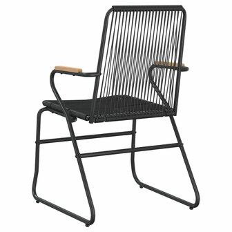 Tuinstoelen 4 st 58x59x85,5 cm PVC-rattan zwart