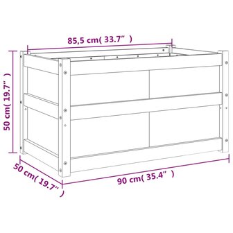Plantenbakken 2 st cm ge&iuml;mpregneerd hout