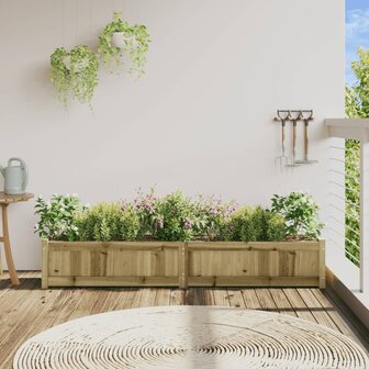 Plantenbak 180x31x31 cm ge&iuml;mpregneerd grenenhout