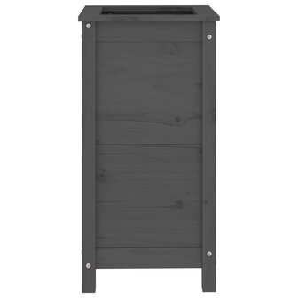 Plantenbak 40x40x78 cm massief grenenhout grijs