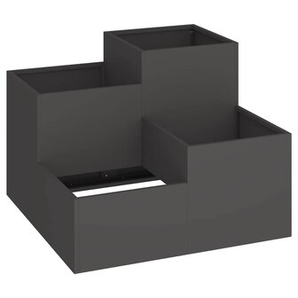Tuin Bloempot Zwart 80 x 80 x 60 cm Staal