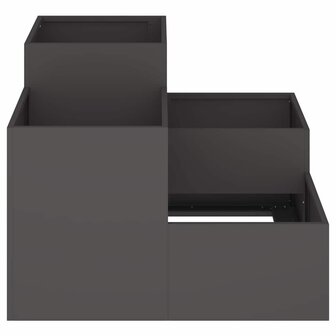 Tuin Bloempot Zwart 80 x 80 x 60 cm Staal