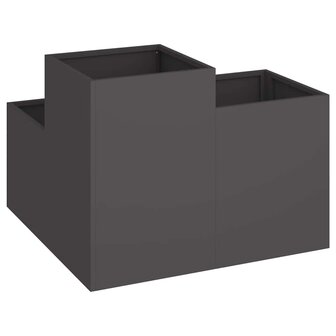 Tuin Bloempot Zwart 80 x 80 x 60 cm Staal