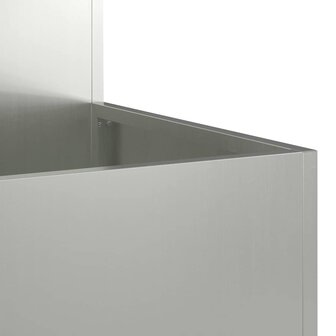 Tuin Bloempot Zilver 100 x 100 x 48 cm Gegalvaniseerd staal