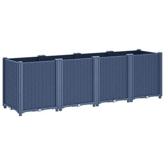 Plantenbak 160x40x53 cm polypropeen blauwgrijs