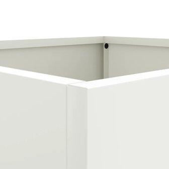 Plantenbakken 2 st 42x40x39 cm staal wit
