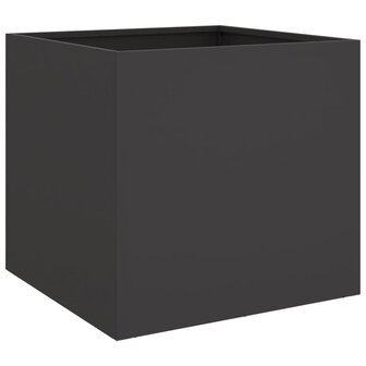 Plantenbakken 2 st 42x40x39 cm staal zwart