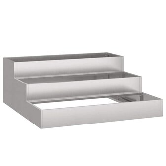 Tuin Bloempot Zilver 90 x 90 x 35 cm Roestvrij staal