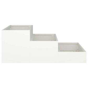 Tuin Bloempot Wit 90 x 90 x 35 cm Staal
