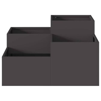 Tuin Bloempot Zwart 80 x 80 x 48 cm Staal