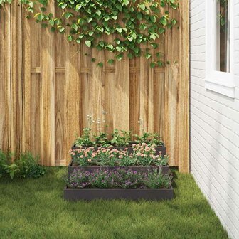 Tuin Bloempot Zwart 90 x 90 x 35 cm Staal