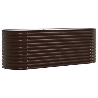 Verhoogde plantenbak Bruin 240 x 80 x 81 cm Staal