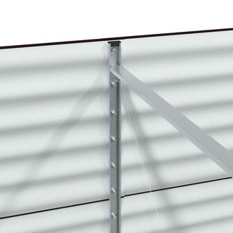 Verhoogde plantenbak Bruin 240 x 80 x 81 cm Staal