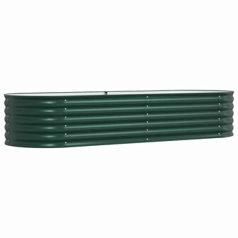 Verhoogde plantenbak Groen 240 x 80 x 44 cm Staal