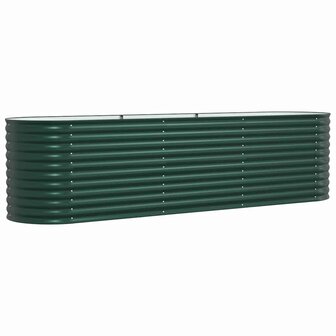 Verhoogde plantenbak Groen 320 x 80 x 81 cm Staal