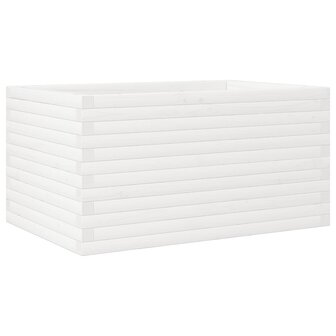 Plantenbak 90x60x46 cm massief grenenhout wit