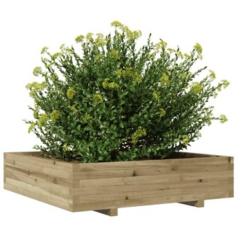 Plantenbak 100x100x26,5 cm ge&iuml;mpregneerd grenenhout