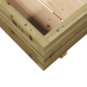 Plantenbak 100x100x26,5 cm ge&iuml;mpregneerd grenenhout