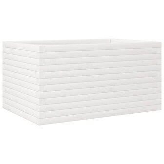 Plantenbak 90x60x45,5 cm massief grenenhout wit