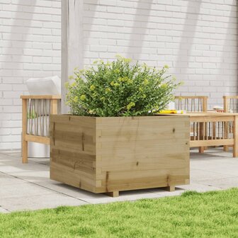 Plantenbak 70x70x49,5 cm ge&iuml;mpregneerd grenenhout