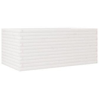 Plantenbak 110x60x45,5 cm massief grenenhout wit