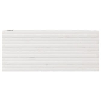 Plantenbak 110x60x45,5 cm massief grenenhout wit