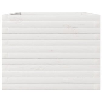 Plantenbak 110x60x45,5 cm massief grenenhout wit