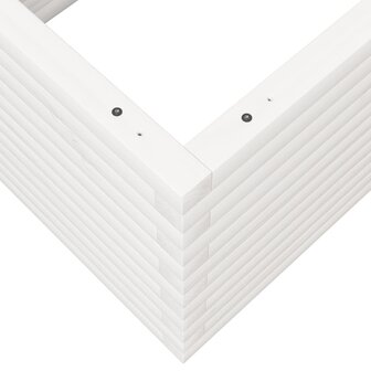 Plantenbak 110x60x45,5 cm massief grenenhout wit