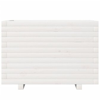 Plantenbak 70x40x49,5 cm massief grenenhout wit