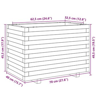 Plantenbak 70x40x49,5 cm ge&iuml;mpregneerd grenenhout