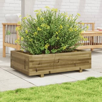 Plantenbak 90x60x26,5 cm ge&iuml;mpregneerd grenenhout