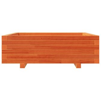 Plantenbak 80x80x26,5 cm massief grenenhout wasbruin