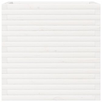 Plantenbak 70x40x68,5 cm massief grenenhout wit