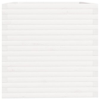Plantenbak 70x70x72,5 cm massief grenenhout wit