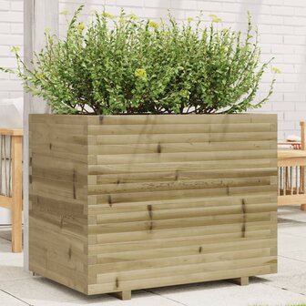 Plantenbak 90x60x72,5 cm ge&iuml;mpregneerd grenenhout