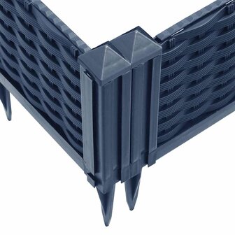 Plantenbak met pinnen 362,5x42,5x28,5 cm polypropeen blauwgrijs