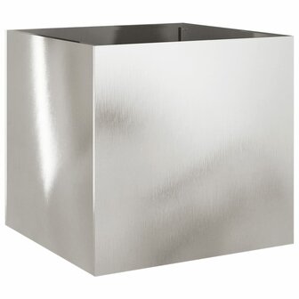 Plantenbakken 2 st 49x47x46 cm roestvrij staal zilverkleurig