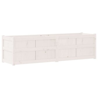 Plantenbak 180x50x50 cm massief grenenhout wit