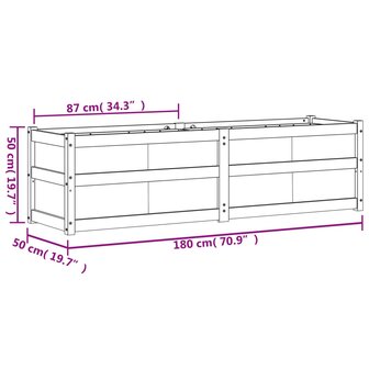 Plantenbak 180x50x50 cm massief douglashout