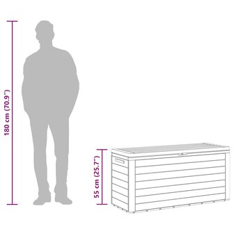Tuinbox 116x44x55 cm antraciet