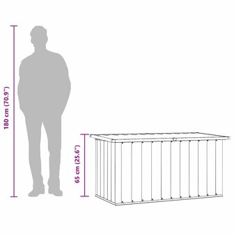 Tuinbox 129x67x65 cm bruin