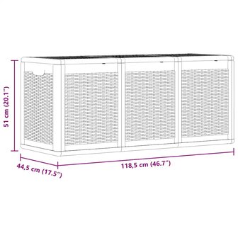 Tuinbox 270 L PP rattan grijs