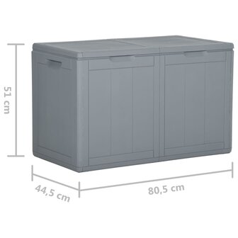 Tuinbox 180 L PP houtlook grijs